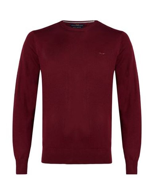 Man Sweater Burgundy Size L Polyester, Acrylic, Nylon, Merino Wool