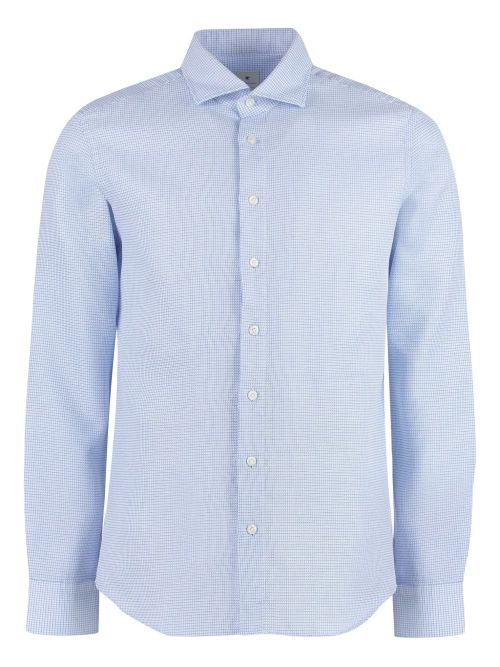 Micro-check shirt - Blue