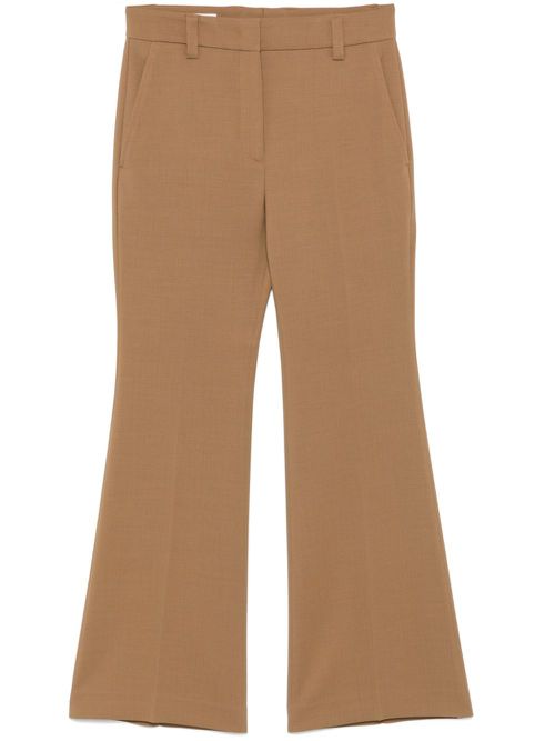 Pressed-crease trousers - Brown