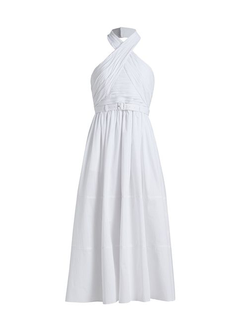 Women's Marcie Cross-Front Halter Midi-Dress - White