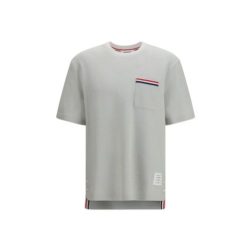 Cotton-Linen with Ribbed Texture T-Shirt — Gray