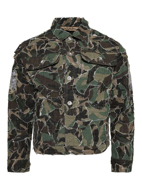 Who Decides War camouflage-print shirt jacket - Green