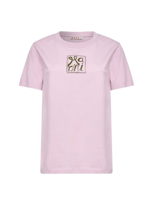 Logo-Printed Cotton T-Shirt — Pink