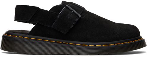 Dr. Martens Black Jorge II Suede Slingback Loafers