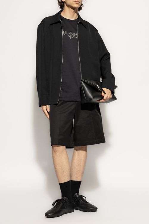 T-shirt With Embroidery, Men's, Black