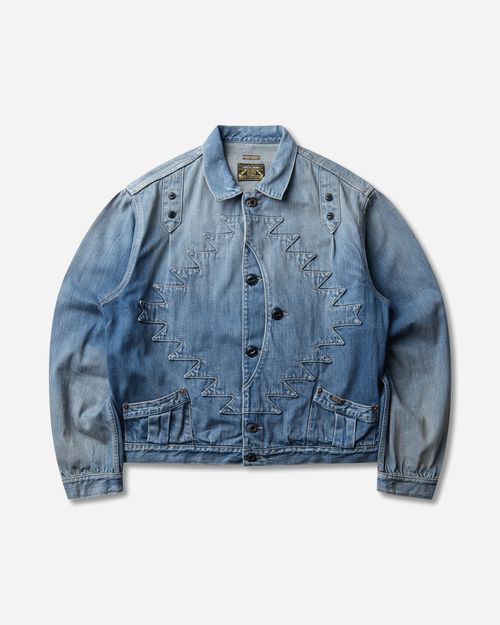 Men s Denim Santo Domingo Thunderbird Jacket Processed Washed Indigo
