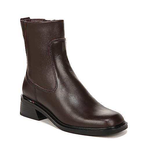 Franco Sarto Womens Gracelyn Low Block Heel Ankle Boot Black Leather