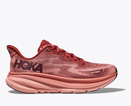 HOKA Women's Clifton 9 Shoes in Rust/Earthenware