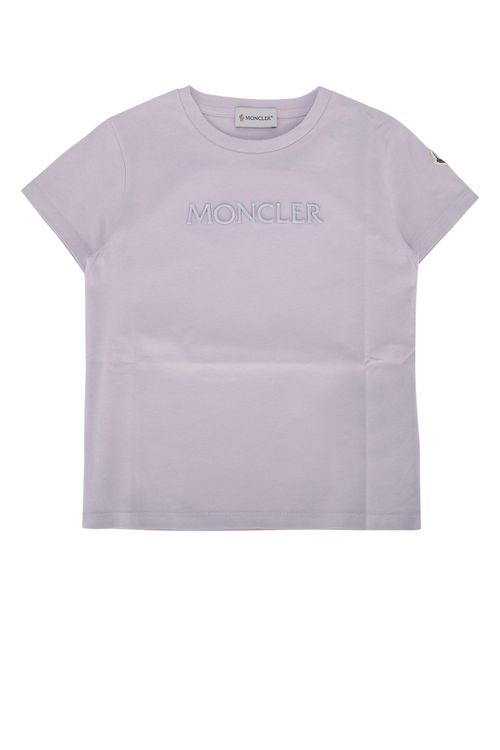 Logo-Embroidered Cotton T-Shirt — Purple