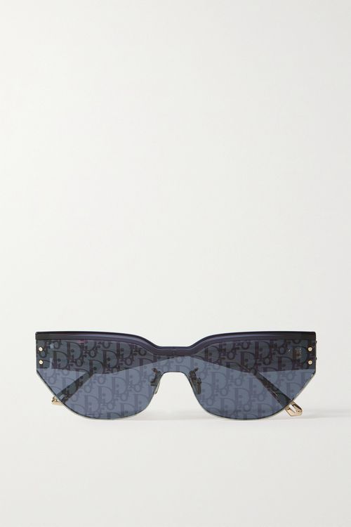 Diorclub M3u D-frame Acetate And Gold-tone Sunglasses - Blue