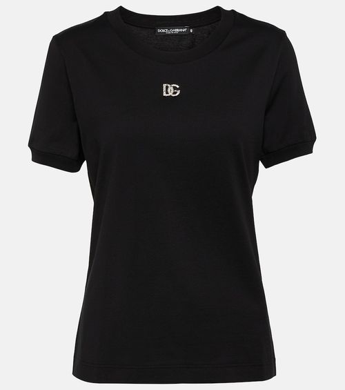 Embellished cotton jersey T-shirt