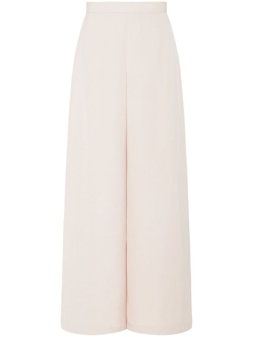 High-waist wide-leg trousers - White