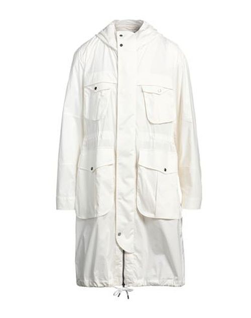 Man Overcoat & Trench Coat Ivory Size 38 Cotton, Elastane, Polyester