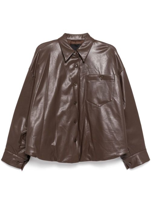 Shirt down jacket - Brown