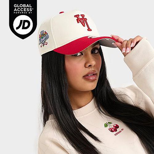 Los Angeles Dodgers MLB Upside Down 9FORTY Snapback Hat in CHROME/RED