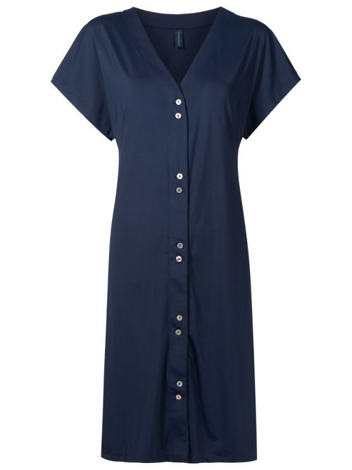 Artemis press-stud fastening midi dress - Blue