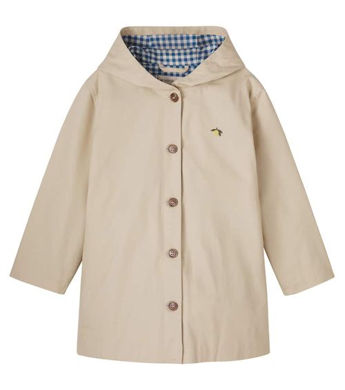 Konges Sløjd Hooded cotton trench coat