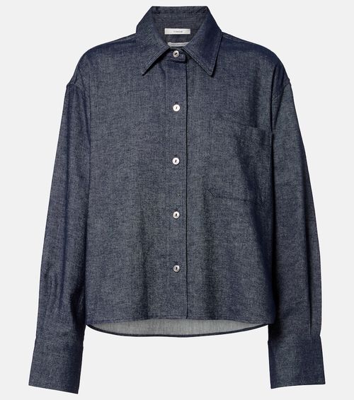Cotton and linen chambray shirt