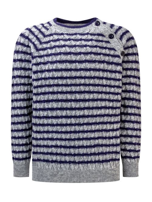 Kids Grey Stripes Sweater