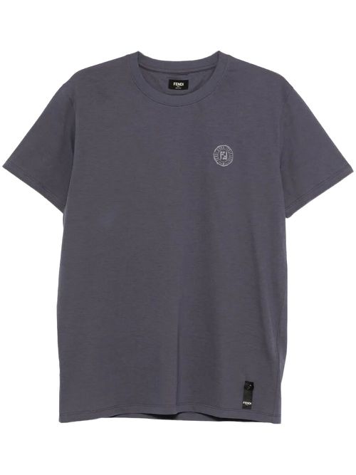 Ff Postcards Logo Print Cotton T-Shirt