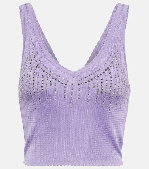 Embellished knit top