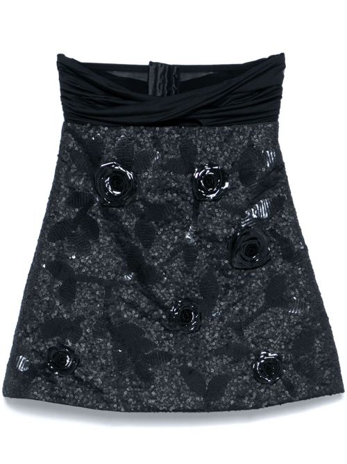 Twisted-detail mini dress - Black