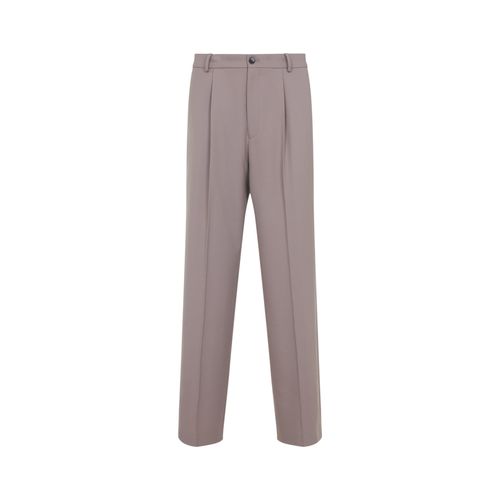 Textured Wool Trousers for Men - Regular & Straight Leg