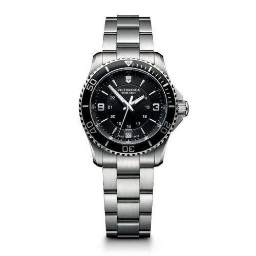 Maverick Small Quartz Black Dial Steel Women's Watch 241701