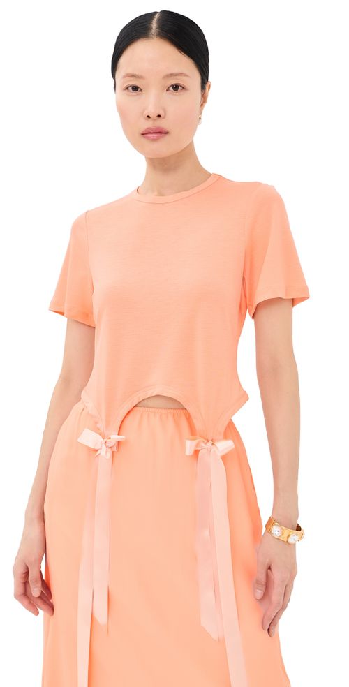 Bow Tail Easy T-Shirt Clementine