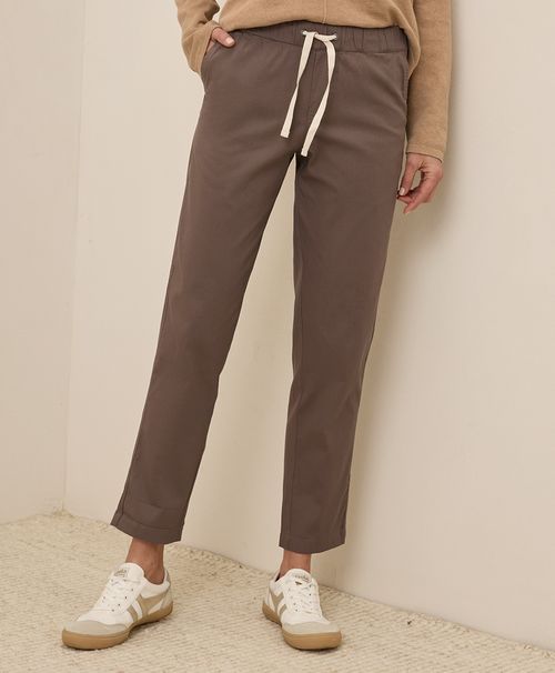 Women's Deep Taupe Daily Twill Pant