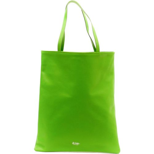 La Rose La Rose Leder-Einkaufstasche Limettengrün
