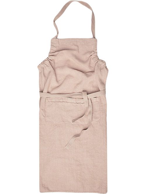 Linen kitchen apron - Pink