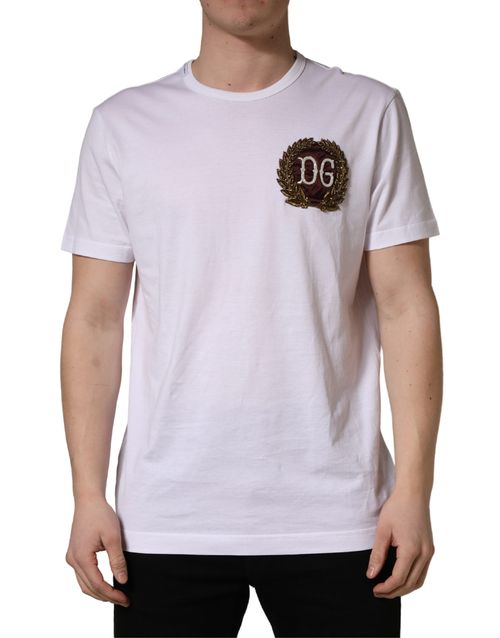 DG Leaf Embroidery T-Shirt — White