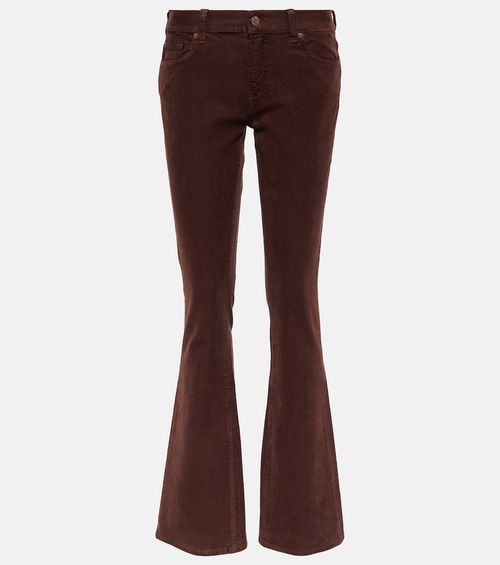 Mid-rise flared jeans