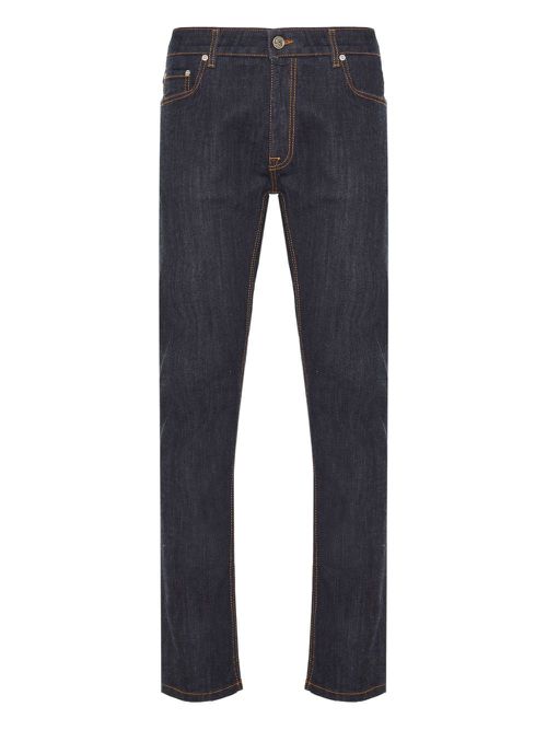 Logo-patch jeans - Blue