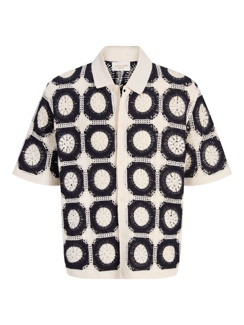 JACK & JONES Camicia nero / offwhite