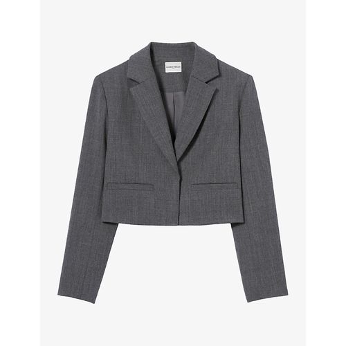 Womens Cropped Wool Jacket