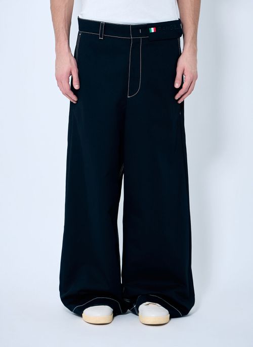 Wide-leg Pants - Man Pants Black Eu