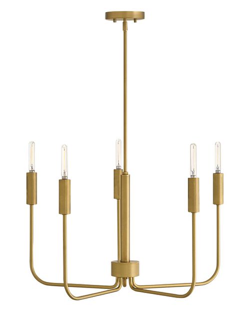 Lacquered Brass LED Chandelier from the Austen Collection