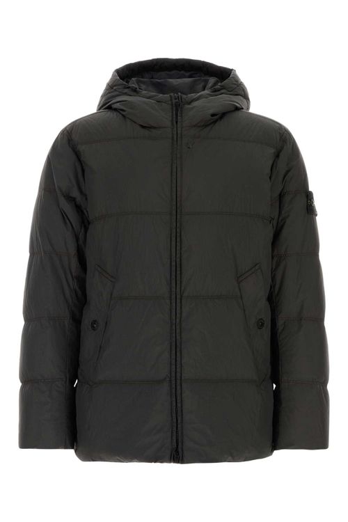 Quilted Nylon Down Jacket — Gray