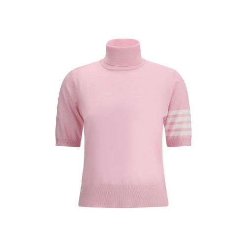 Wool Turtleneck Sweater — Pink