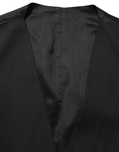 Wool Vest — Black