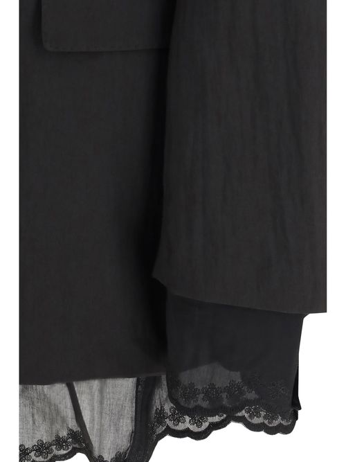 Reversible Linen Blazer — Black