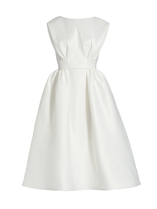 Women's Mikado A-Line Midi-Dress - Ivory