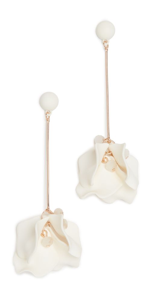Petunia Earrings White One Size