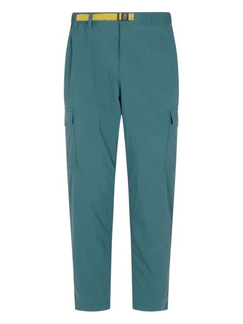 Elasticated-waistband cargo pants - Blue