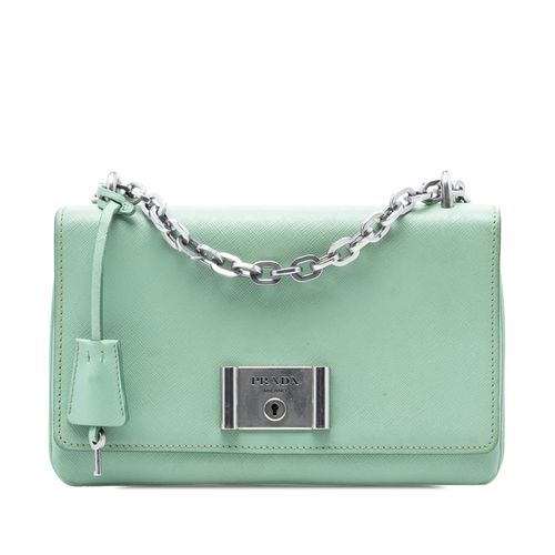 Pre-owned Saffiano Lux Chain Lock Flap Ladies 6ZVCLUZIGBU0R519