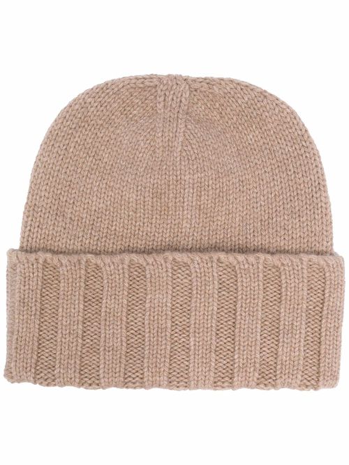 Cashmere beanie hat - Neutrals