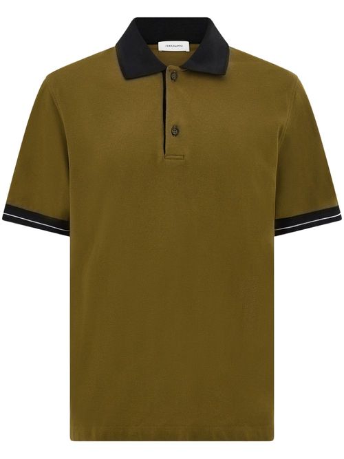 Contrast polo shirt - Green
