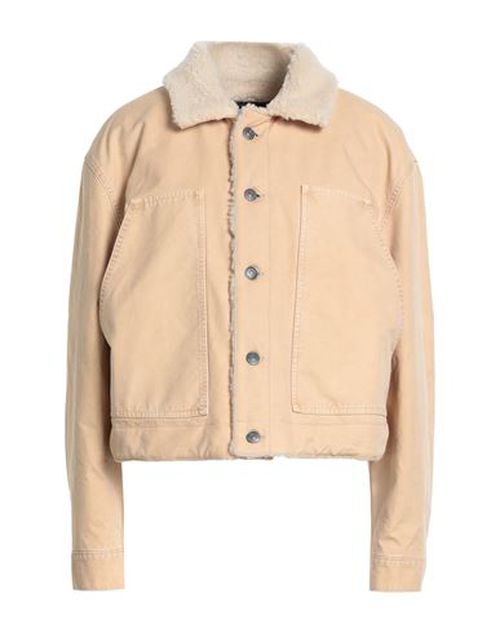 Woman Jacket Sand Size 6 Cotton, Polyester